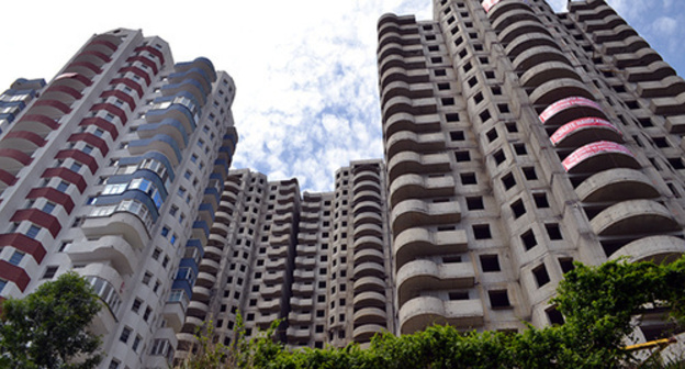 The unfinished residential complex "Jamaica" of the concern "Vant" occupied by the cheated real estate investors since June 10. Photo by Svetlana Kravchenko for the "Caucasian Knot"