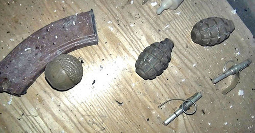 Weapons and ammunition. Photo: http://nac.gov.ru