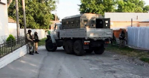 Special operation in the Nasyr-Kort District of the city of Nazran, June 25, 2015. Photo: http://nac.gov.ru Special operation in the Nasyr-Kort District of the city of Nazran, June 25, 2015. Photo: http://nac.gov.ru