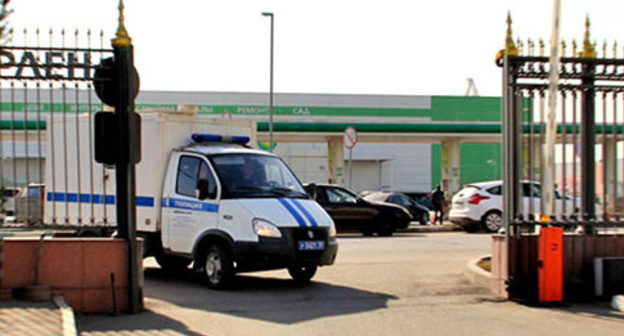 Police car. Photo by Magomed Tuaev for the "Caucasian Knot" Police car. Photo by Magomed Tuaev for the "Caucasian Knot"