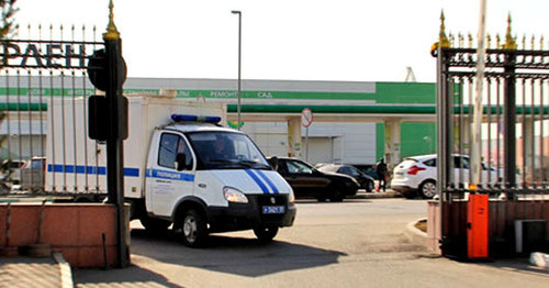 Police car. Photo by Magomed Tuaev for the "Caucasian Knot" Police car. Photo by Magomed Tuaev for the "Caucasian Knot"