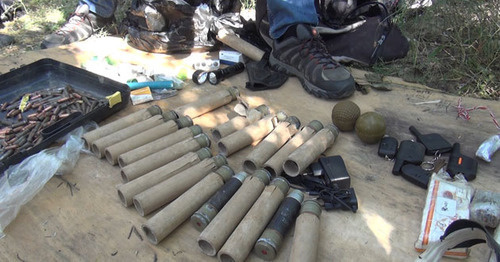 Ammunition confiscated in the course of the special operation in the Baksan District. July 14, 2015. Photo nac.gov.ru Ammunition confiscated in the course of the special operation in the Baksan District. July 14, 2015. Photo nac.gov.ru