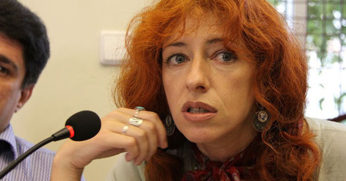 Tatiana Lokshina at the roundtable held at the opening of the exhibition dedicated to violence in the Northern Caucasus. Moscow, July 15, 2015. Photo by Karina Gadzhieva for the "Caucasian Knot" Tatiana Lokshina at the roundtable held at the opening of the exhibition dedicated to violence in the Northern Caucasus. Moscow, July 15, 2015. Photo by Karina Gadzhieva for the "Caucasian Knot"