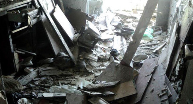 The apartment destroyed in the course of the special operation. Nalchik, July 24, 2015. Photo by Lyudmila Maratova for the "Caucasian Knot" The apartment destroyed in the course of the special operation. Nalchik, July 24, 2015. Photo by Lyudmila Maratova for the "Caucasian Knot"