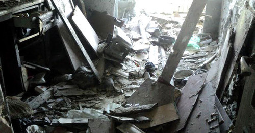 The apartment destroyed in the course of the special operation. Nalchik, July 24, 2015. Photo by Lyudmila Maratova for the "Caucasian Knot" The apartment destroyed in the course of the special operation. Nalchik, July 24, 2015. Photo by Lyudmila Maratova for the "Caucasian Knot"