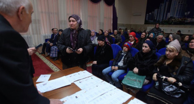 Giving out "genetic passports" to the relatives of the kidnapped residents of Chechnya. Grozny, March 2015. Photo by Kazbek Vakhaev http://www.grozny-inform.ru/news/society/58610/ Giving out "genetic passports" to the relatives of the kidnapped residents of Chechnya. Grozny, March 2015. Photo by Kazbek Vakhaev http://www.grozny-inform.ru/news/society/58610/