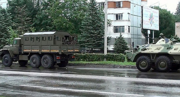 Special vehicles on Nalchik street during special operation. Photo: http://nac.gov.ru/nakmessage/2015/07/02/v-khode-kto-v-nalchike-neitralizovany-dvoe-banditov.html Special vehicles on Nalchik street during special operation. Photo: http://nac.gov.ru/nakmessage/2015/07/02/v-khode-kto-v-nalchike-neitralizovany-dvoe-banditov.html