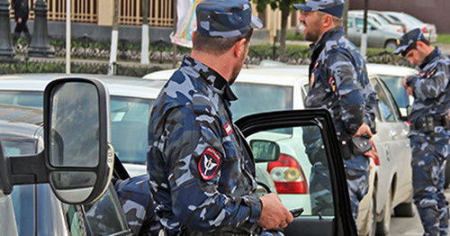 Chechen policemen. Photo by Magomed Magomedov for the ‘Caucasian Knot’. Chechen policemen. Photo by Magomed Magomedov for the ‘Caucasian Knot’.