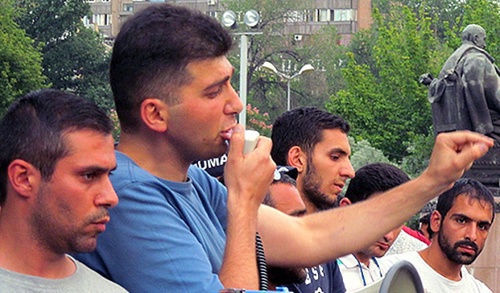 David Sanasaryan, member of Coordination Group, July 7, 2015. Photo by Armine Martirosyan for the ‘Caucasian Knot’. David Sanasaryan, member of Coordination Group, July 7, 2015. Photo by Armine Martirosyan for the ‘Caucasian Knot’.