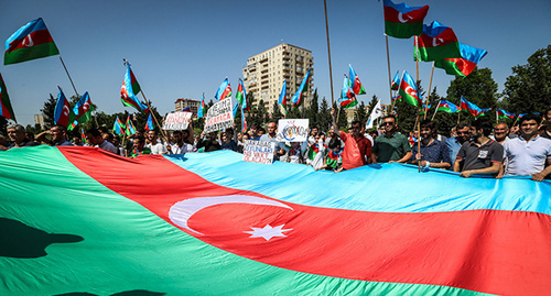 Rally in Baku ‘We’ll be saved!’, May 30, 2015. Photo by Aziz Karimov for the ‘Caucasian Knot’. Rally in Baku ‘We’ll be saved!’, May 30, 2015. Photo by Aziz Karimov for the ‘Caucasian Knot’.
