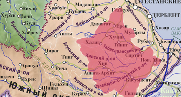 Map of the territory under CTO. The "Caucasian Knot"