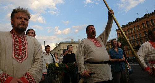 March of one of the Slavs communities. Photo: http://web-kapiche.ru/66-shoron-ezh-sloven.html?_utl_t=fb March of one of the Slavs communities. Photo: http://web-kapiche.ru/66-shoron-ezh-sloven.html?_utl_t=fb