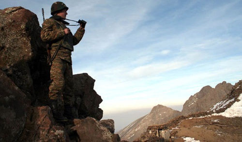 On the contact line in the Karabakh conflict zone. Photo: Defence Ministry of Armenia, Mil.am