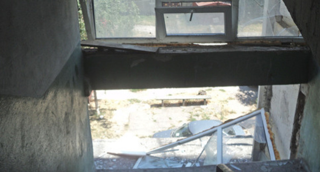 One of the apartments damaged during special operation. Nalchik, July 2015. Photo by Lyudmila Maratova for the "Caucasian Knot"