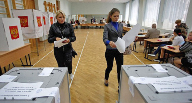 At one of the precincts in Rostov Region. Photo: Vladimir Anosov, Yuga.ru At one of the precincts in Rostov Region. Photo: Vladimir Anosov, Yuga.ru