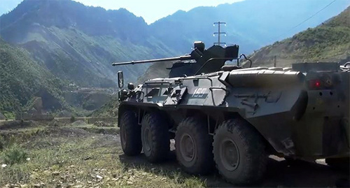 Special military equipment in the mountains. Photo http://nac.gov.ru/nakmessage/2015/06/27/v-untsukulskom-raione-obnaruzhen-blindazh-neitralizovany-dva-bandita.html