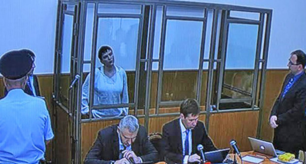 Nadezhda Savchenko in the room of the Donetsk City Court in the Rostov Region, September 29, 2015. Photo by Konstantin Volgin for the ‘Caucasian Knot’. 