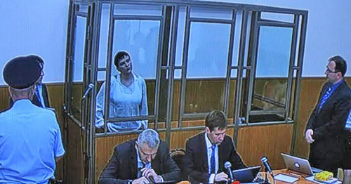 Nadezhda Savchenko in the room of the Donetsk City Court in the Rostov Region, September 29, 2015. Photo by Konstantin Volgin for the ‘Caucasian Knot’. Nadezhda Savchenko in the room of the Donetsk City Court in the Rostov Region, September 29, 2015. Photo by Konstantin Volgin for the ‘Caucasian Knot’.