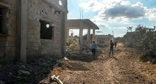 Village of Deir Foale after shelling by the Syrian Air Forces. Photo provided by Akhdan Beck. 