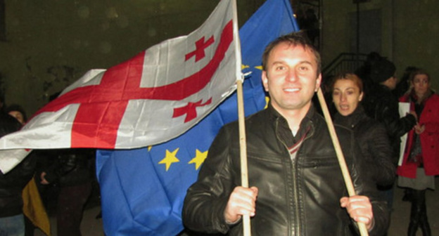 An activist of the NGO "Free Zone". Photo by Marina Bukiya for the "Caucasian Knot"