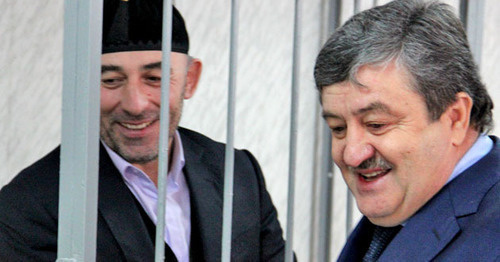 Kurman-Ali Baichorov (left) and his advocate Alaudi Musayev in the court room, Stavropol Region, December 2, 2014. Photo by Magomed Magomedov for the ‘Caucasian Knot’. Kurman-Ali Baichorov (left) and his advocate Alaudi Musayev in the court room, Stavropol Region, December 2, 2014. Photo by Magomed Magomedov for the ‘Caucasian Knot’.