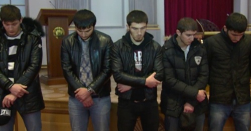 Natives of Chechnya detained in Moscow, October 30, 2015. Photo: Vk.com/ramzan Natives of Chechnya detained in Moscow, October 30, 2015. Photo: Vk.com/ramzan