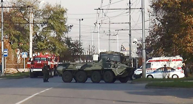 Special equipment in the street of Nalchik during CTO. Photo: http://nac.gov.ru/nakmessage/2015/11/11/v-nalchike-neitralizvan-prisyagnuvshii-ig-bandglavar-boevikov-kbr.html Special equipment in the street of Nalchik during CTO. Photo: http://nac.gov.ru/nakmessage/2015/11/11/v-nalchike-neitralizvan-prisyagnuvshii-ig-bandglavar-boevikov-kbr.html