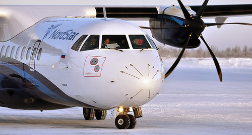 A plane of the "NordStar" airlines ATR 42-500. Photo: ViktoriuZ, https://vk.com/nordstar_airlines?z=photo-28842162_287462051%2Falbum-28842162_138913222%2Frev A plane of the "NordStar" airlines ATR 42-500. Photo: ViktoriuZ, https://vk.com/nordstar_airlines?z=photo-28842162_287462051%2Falbum-28842162_138913222%2Frev