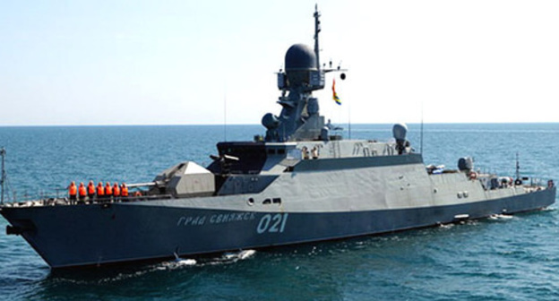 Small guided missile ship "Grad Sviyazhsk". Photo https://ru.wikipedia.org Small guided missile ship "Grad Sviyazhsk". Photo https://ru.wikipedia.org