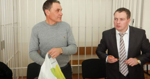 Evgeny Vitishko (to the left) and his advocate Sergey Loktev. Photo http://freevitishko.org/ru/?paged=2 Evgeny Vitishko (to the left) and his advocate Sergey Loktev. Photo http://freevitishko.org/ru/?paged=2
