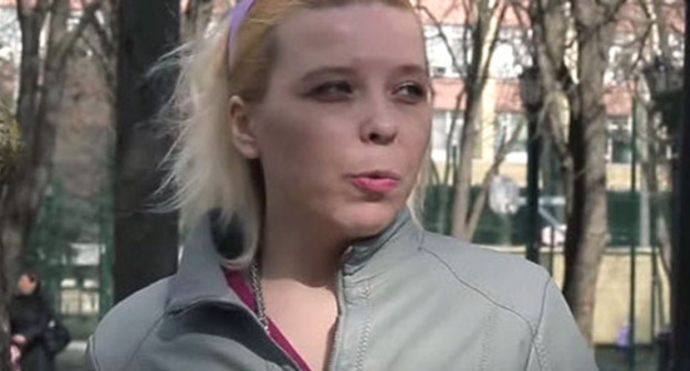 Darya Polyudova. Screenshot from the video of the user ‘Open Russia’, http://www.youtube.com