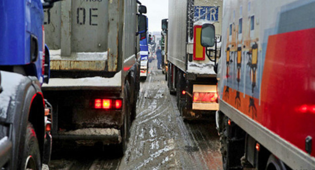 Protest action of truck drivers, Moscow, December 2015. Photo: RFE/RL