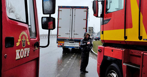 Truck drivers protest against ‘Platon’ system, December 2015. Photo: Edward Kornienko, Yuga.ru