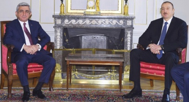 Serzh Sargsyan and Ilham Aliev at the meeting in Bern. December 19, 2015. Photo: APA