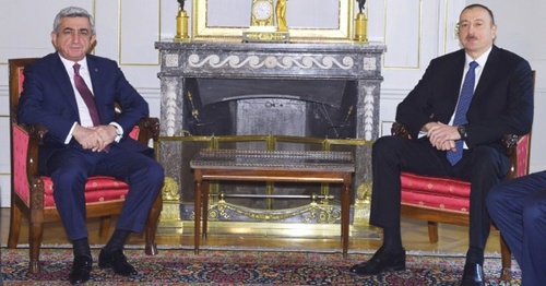 Serzh Sargsyan and Ilham Aliev at the meeting in Bern. December 19, 2015. Photo: APA Serzh Sargsyan and Ilham Aliev at the meeting in Bern. December 19, 2015. Photo: APA