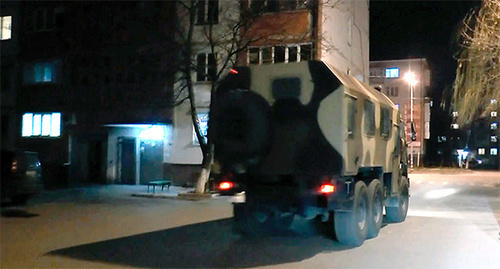 Special equipment in a street in Cherkessk. Photo: http://nac.gov.ru/nakmessage/2015/12/26/na-territorii-kchr-i-kbr-zaderzhany-6-banditov-unichtozhena-laboratoriya-po-iz.html Special equipment in a street in Cherkessk. Photo: http://nac.gov.ru/nakmessage/2015/12/26/na-territorii-kchr-i-kbr-zaderzhany-6-banditov-unichtozhena-laboratoriya-po-iz.html