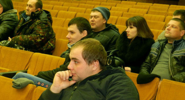 The meeting of the truckers was held in the hotel "Turist" in Volgograd. December 28, 2015. Photo by Tatyana Filimonova for the "Caucasian Knot" The meeting of the truckers was held in the hotel "Turist" in Volgograd. December 28, 2015. Photo by Tatyana Filimonova for the "Caucasian Knot"