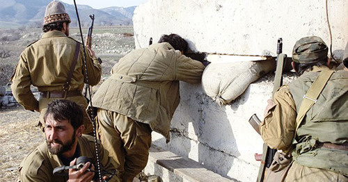 On contact line in Nagorno-Karabakh. 1992-1994. Photo: http://minval.az/news/27072 On contact line in Nagorno-Karabakh. 1992-1994. Photo: http://minval.az/news/27072