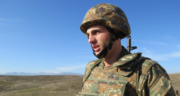 Soldier of Karabakh Defense Army. December 27, 2015. Photo by Alvard Grigoryan for the "Caucasian Knot" Soldier of Karabakh Defense Army. December 27, 2015. Photo by Alvard Grigoryan for the "Caucasian Knot"