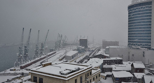 Port of Batumi during snowfall, January 3, 2016. Photo: puerrtto.livejournal.com Port of Batumi during snowfall, January 3, 2016. Photo: puerrtto.livejournal.com