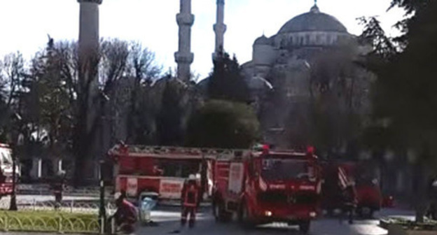 At the spot of Istanbul terror act. January 12, 2016. Screenshot of a video by the user GASP ! HOLLYWOOD https://www.youtube.com/watch?v=WKqsymCTPyU" title= At the spot of Istanbul terror act. January 12, 2016. Screenshot of a video by the user GASP ! HOLLYWOOD https://www.youtube.com/watch?v=WKqsymCTPyU" title=