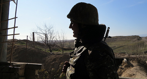 NKR army soldier. Photo by Alvard Grigoryan for the "Caucasian Knot"