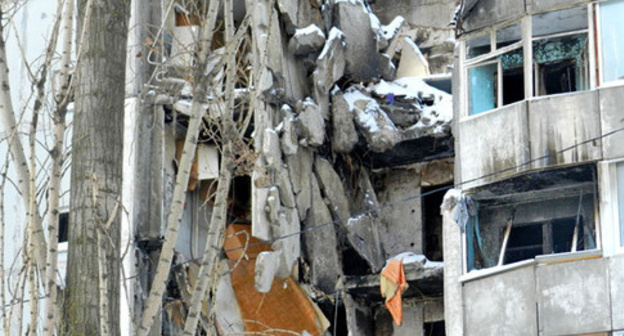 A house No. 47 in Kosmonavtov Street in Volgograd destroyed by the explosion. January 2016. Photo by Tatyana Filimonova for the "Caucasian Knot" A house No. 47 in Kosmonavtov Street in Volgograd destroyed by the explosion. January 2016. Photo by Tatyana Filimonova for the "Caucasian Knot"