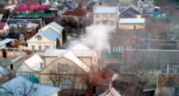 The spot of the special operation carried out in Tsiolkovsky Street. January 15, 2016. Photo: screenshot of a video made by an eyewitness of the special operation, YouTube.com The spot of the special operation carried out in Tsiolkovsky Street. January 15, 2016. Photo: screenshot of a video made by an eyewitness of the special operation, YouTube.com