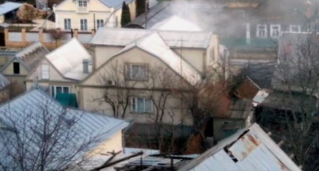 The spot of the special operation carried out in Tsiolkovsky Street. January 15, 2016. Photo: screenshot of a video made by an eyewitness of the special operation, YouTube.com The spot of the special operation carried out in Tsiolkovsky Street. January 15, 2016. Photo: screenshot of a video made by an eyewitness of the special operation, YouTube.com