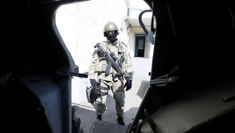 The Russian FSB officer. Photo: Gennady Anosov / Yugopolis