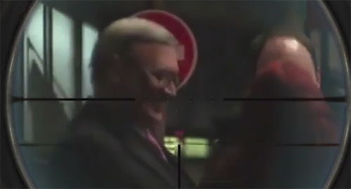 Leader of the "PARNAS" Party Mikhail Kasyanov appears under a filter simulating a rifle sight. Photo: http://instagramm.ru/kadyrov_95/?mid=1174883868445579510_260955581