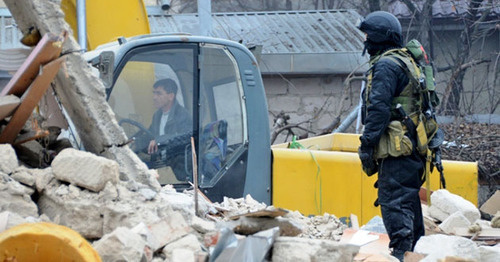 Law enforcer during special operation in Nalchik. Photo: http://www.nac.gov.ru/