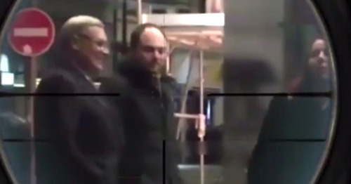 Leader of the "PARNAS" party Mikhail Kasyanov appears under a filter simulating a rifle sight. Photo: http://instagramm.ru/kadyrov_95/?mid=1174883868445579510_260955581 Leader of the "PARNAS" party Mikhail Kasyanov appears under a filter simulating a rifle sight. Photo: http://instagramm.ru/kadyrov_95/?mid=1174883868445579510_260955581