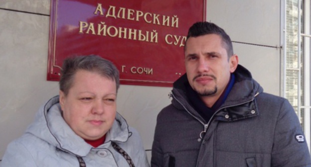 Irina Pidbolyachnaya and her advocate Denis Pluzhnoi, February 4, 2016. Photo by Svetlana Kravchenko for the ‘Caucasian Knot’. 